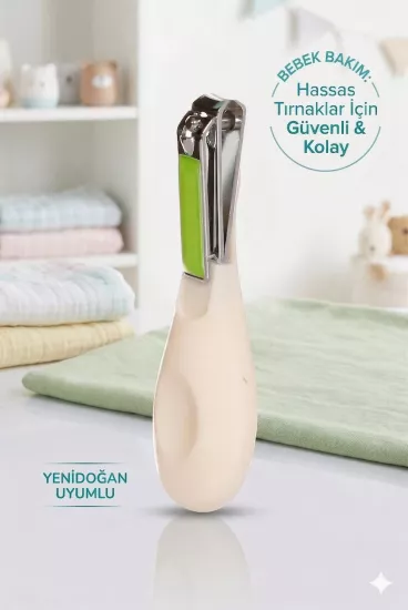 Yenidoğan Uyumlu Ergonomik Bebek Tırnak Makası - Güvenli ve Kolay Kesim