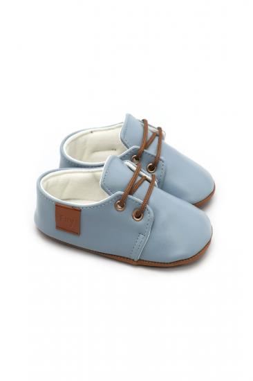 VaVbaby Deri İlk Adım Ayakkabısı Mavi