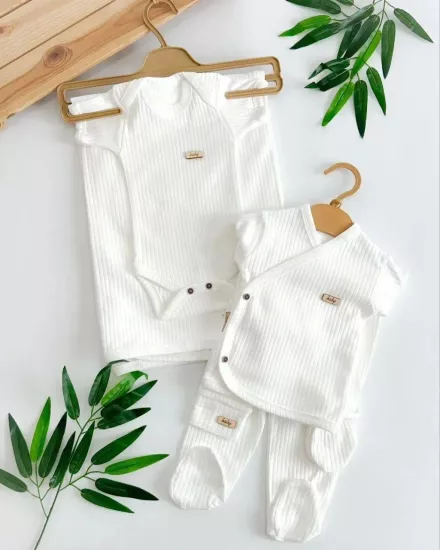 Raporlu 7 Li Zıbın Takımı - Hastane Çıkışı Beyaz