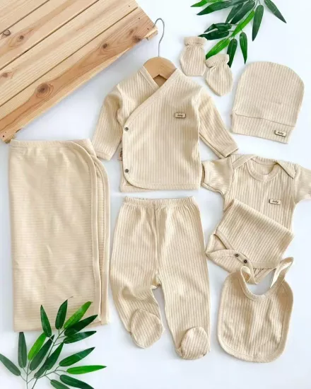 Raporlu 7 Li Zıbın Takımı - Hastane Çıkışı Bej