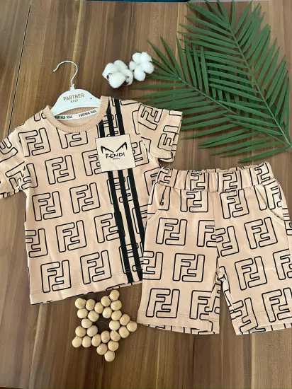 VaVbaby F Desen Çocuk Yazlık Şortlu Takım