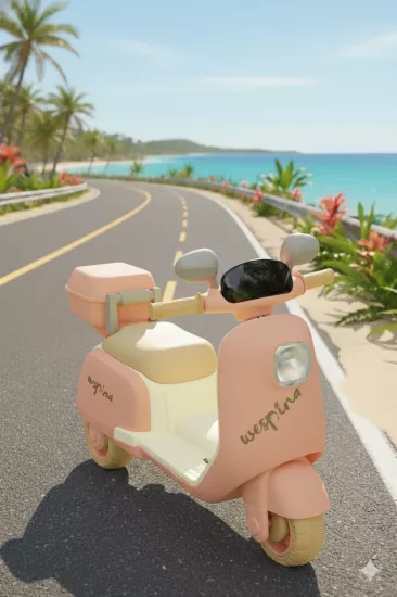 Lüks Akülü 3 Tekerlekli Çocuk Motoru 2-7 Yaş Uzaktan Kumandalı Akülü Motor